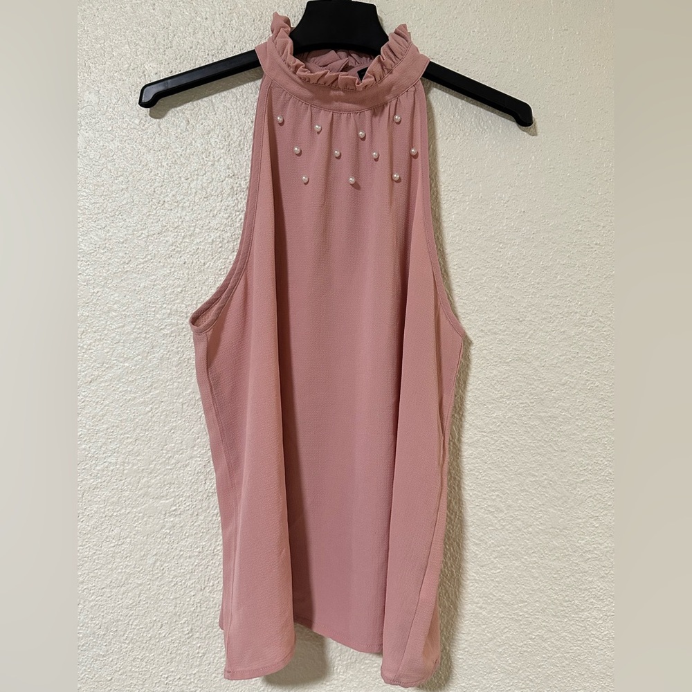 SHEIN Pink Ruffled Top